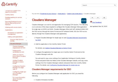 
                            13. Cloudera Manager - Centrify Product Documentation
