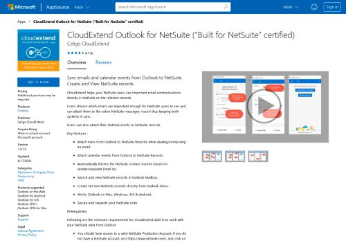 
                            7. CloudExtend: Integrate Your Inbox with NetSuite - Microsoft AppSource