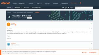 
                            10. CloudFlare & Webmail | cPanel Forums