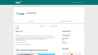 
                            10. Cloudiax AG als Arbeitgeber | XING Unternehmen