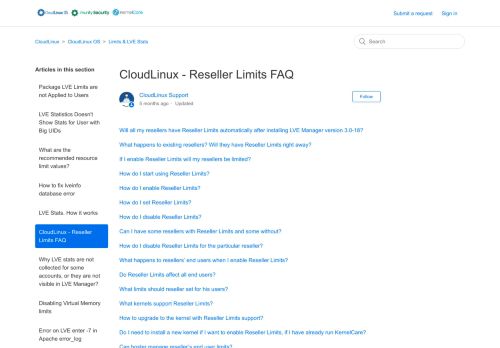 
                            12. CloudLinux - Reseller Limits FAQ – CloudLinux