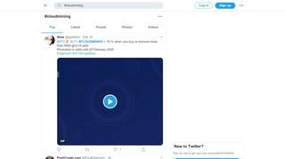 
                            10. #cloudmining hashtag on Twitter