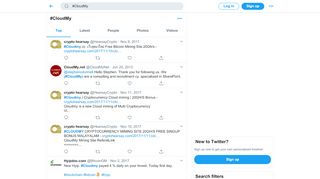 
                            12. #CloudMy hashtag on Twitter