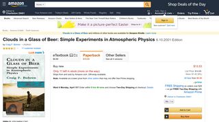 
                            11. Clouds in a Glass of Beer: Simple Experiments in Atmospheric Physics ...