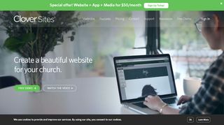 
                            3. Clover | Create a beautifully designed church website