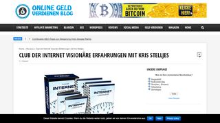 
                            8. Club der Internet Visionäre Erfahrungen (von Kris Stelljes) nach 8 ...