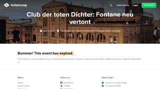 
                            10. Club der toten Dichter: Fontane neu vertont - Buy and ... - TicketSwap