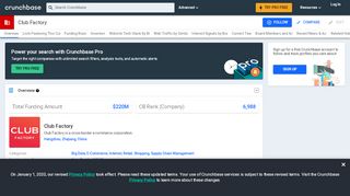 
                            11. Club Factory | Crunchbase