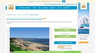 
                            2. Club Hotel Sidelya in Side - Colakli zum Tiefstpreis buchen