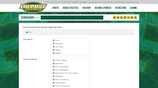 
                            6. Club & Intramural Sign-Up - LIU Post Pioneers Athletics Site