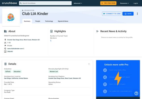 
                            6. Club LIA Kinder | Crunchbase