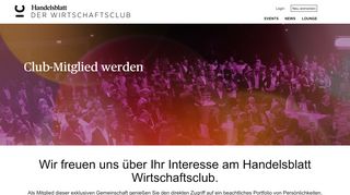 
                            13. Club-Mitglied werden – Handelsblatt – Der Wirtschaftsclub