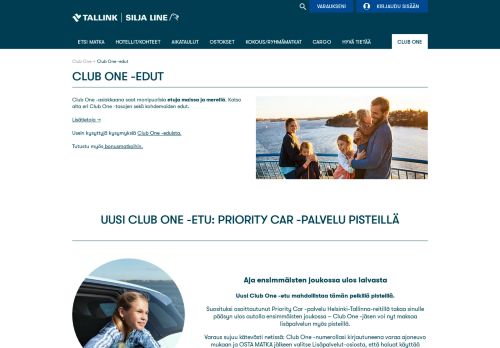 
                            2. Club One -edut - Tallink & Silja Line