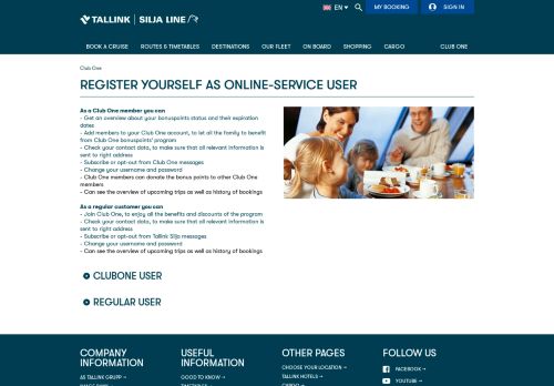 
                            5. Club One Register - Tallink & Silja Line