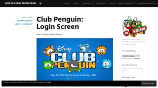 
                            12. Club Penguin: Login Screen – Club Penguin Mountains