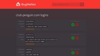 
                            4. club-penguin.com passwords - BugMeNot