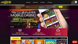 
                            3. Club Player Casino - Play Online Blackjack, Keno Games, No Deposit ...