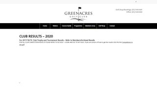 
                            13. Club Results - Greenacres Golf Club
