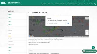 
                            10. CLUB ROAD, KARACHI - HBL Asset Management