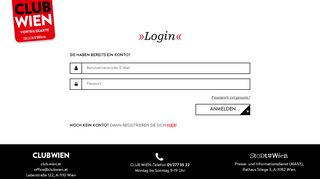 
                            1. Club Wien : Login