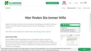 
                            6. Clubdesk; Hilfe und Tipps