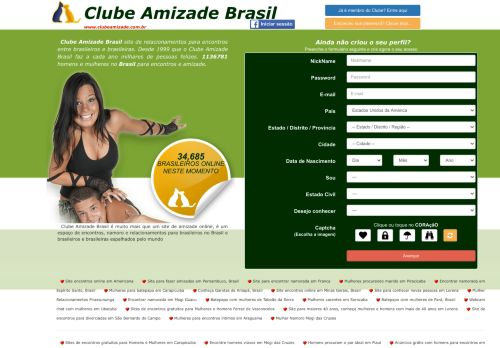 
                            2. Clube Amizade Brasil, encontros online, namoro e amizades no Brasil