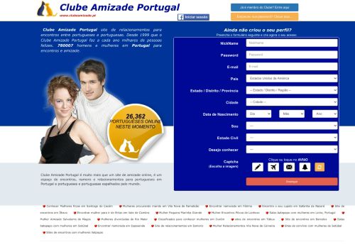 
                            4. Clube Amizade Portugal, Site de Encontros,Amizade,Namoro,Amigos