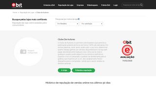 
                            10. Clube de Autores - Avaliação por consumidores - Ebit