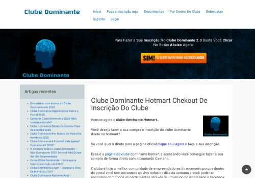 
                            3. Clube Dominante Hotmart Chekout De Inscrição Do Clube | Curso ...