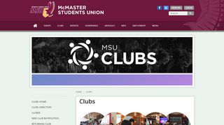 
                            10. Clubs | McMaster Students Union