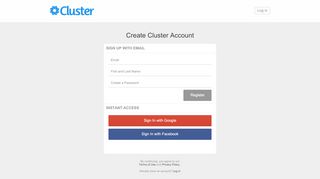 
                            2. Cluster - Create Cluster Account