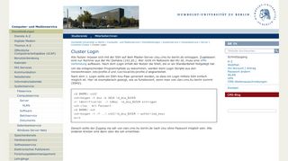 
                            11. Cluster Login — Computer- und Medienservice