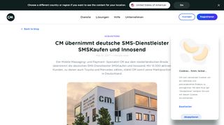 
                            2. CM Telecom übernimmt SMSkaufen und Innosend in Deutschland