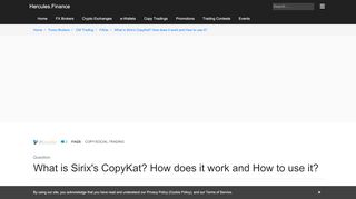 
                            7. CM Trading – What is Sirix's CopyKat? How does it work and How to ...