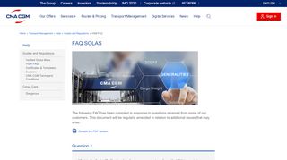 
                            9. CMA CGM | SOLAS - VGM FAQ