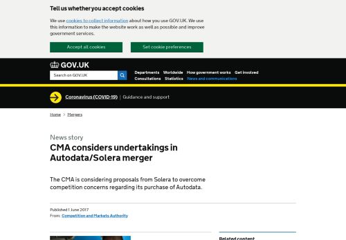 
                            8. CMA considers undertakings in Autodata/Solera merger - ...