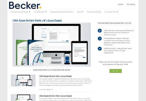 
                            13. CMA Exam Review Parts 1 & 2 - Becker CMA