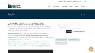 
                            11. cmadocs > Login - California Medical Association