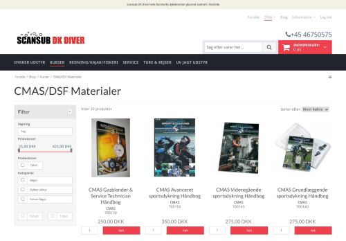 
                            13. CMAS/DSF Materialer - Dykker Kurser - Scansub Dk Diver