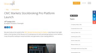
                            9. CMC Markets Stockbroking Pro Platform Launch | Sharesight