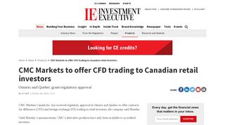 
                            11. CMC Markets to offer CFD trading to Canadian retail investors ...