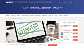 
                            3. CMC Vellore MBBS Application Form 2019, Registration - Released!