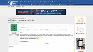 
                            2. CMD-Befehl zum Sperren (WIN+L) | ComputerBase Forum