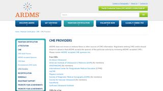 
                            7. CME Providers - ARDMS
