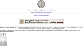 
                            4. CM/ECF LIVE - U.S. Bankruptcy Court:mnb