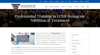 
                            8. CMEs for online Low Carb Training in LCHF/Keto Nutrition ...