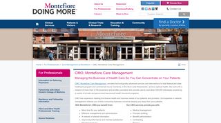 
                            4. CMO, Montefiore Care Management - Montefiore Medical Center