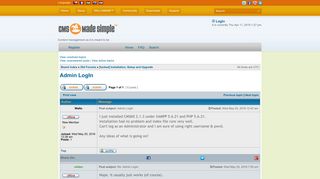 
                            3. CMS Made Simple Forums • View topic - Admin LogIn