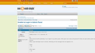 
                            2. CMS Made Simple Forums • View topic - Unable to Login in Admin Panel