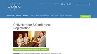 
                            10. CMS Member & Conference Registration - CMSC